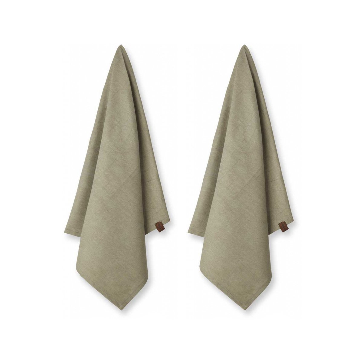 Humdakin Organic kitchen towel 45x70 cm 2-pack Oak | Scandinavian Design | Kitchen tea towels | Green