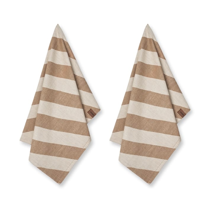 Humdakin Recycled kitchen towel 45x70 cm 2-pack - Beige candy - Humdakin