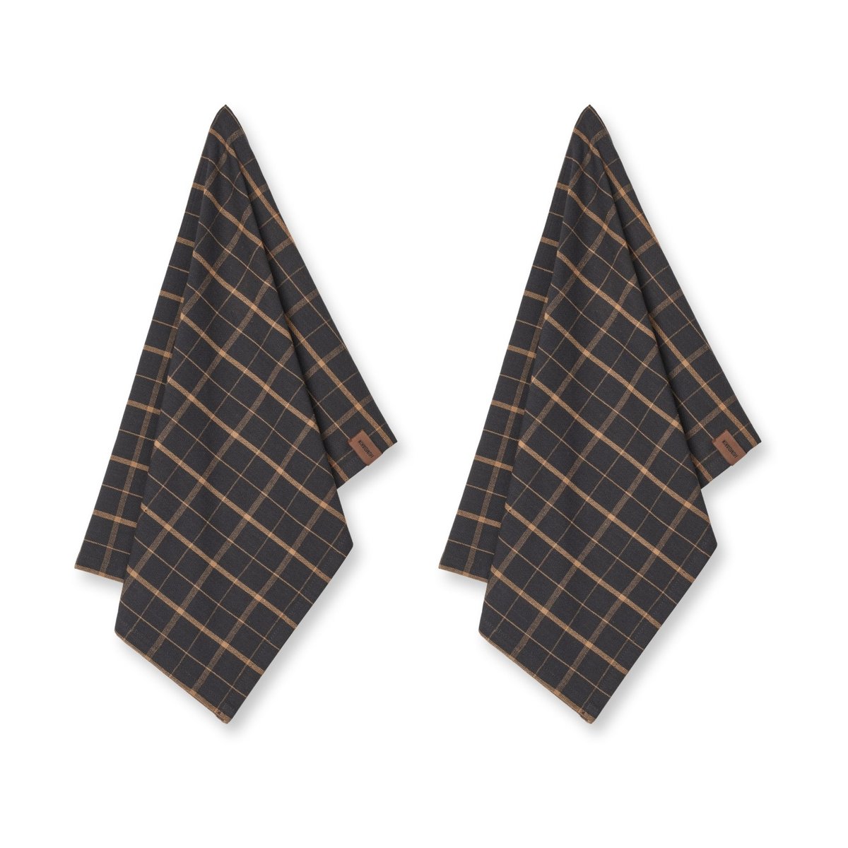 Humdakin Recycled kitchen towel 45x70 cm 2-pack Brown plaid