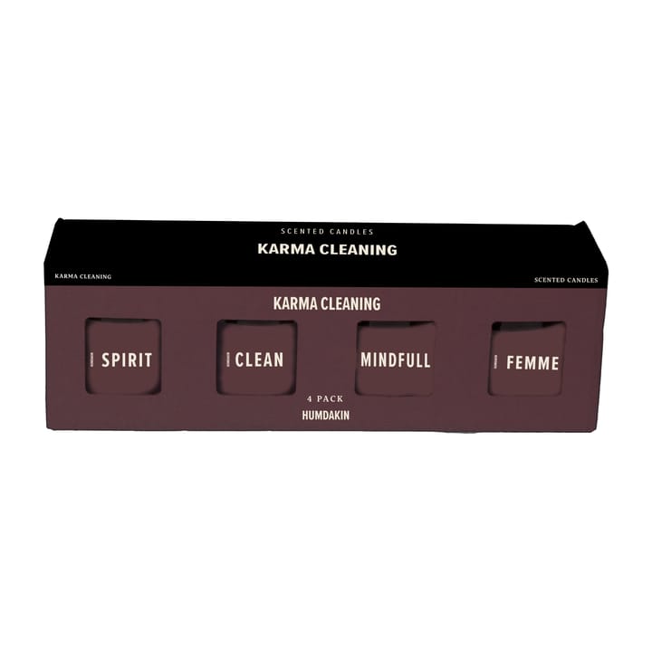 Humdakin scented candle 4-pack - Karma Cleaning - Bordeaux - Humdakin