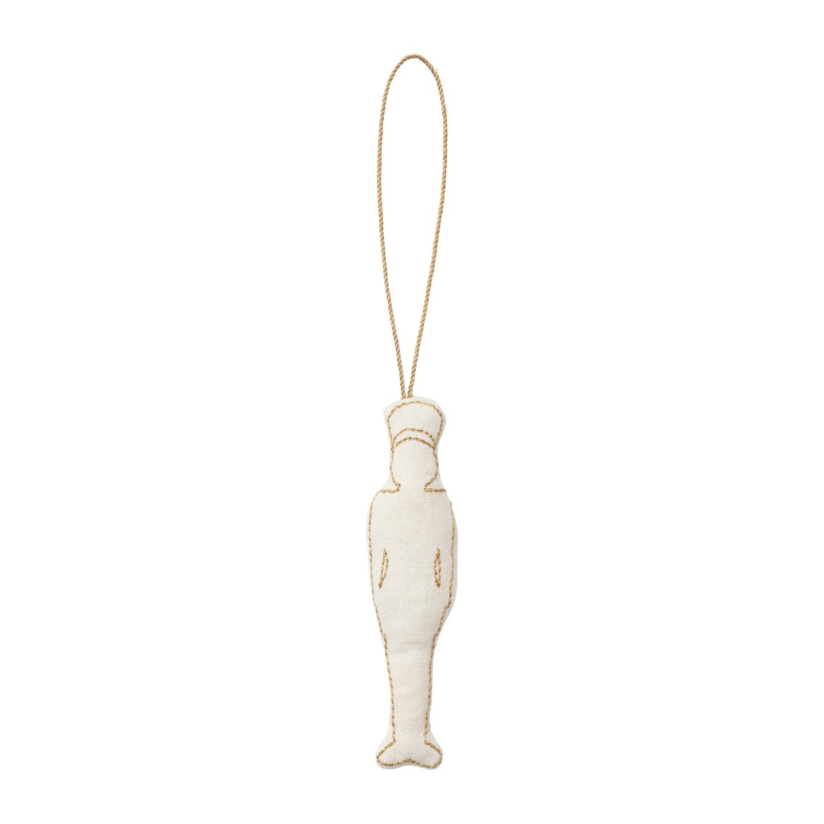 Humdakin Humdakin Tin Soldier Christmas tree decoration cotton Off white/gold