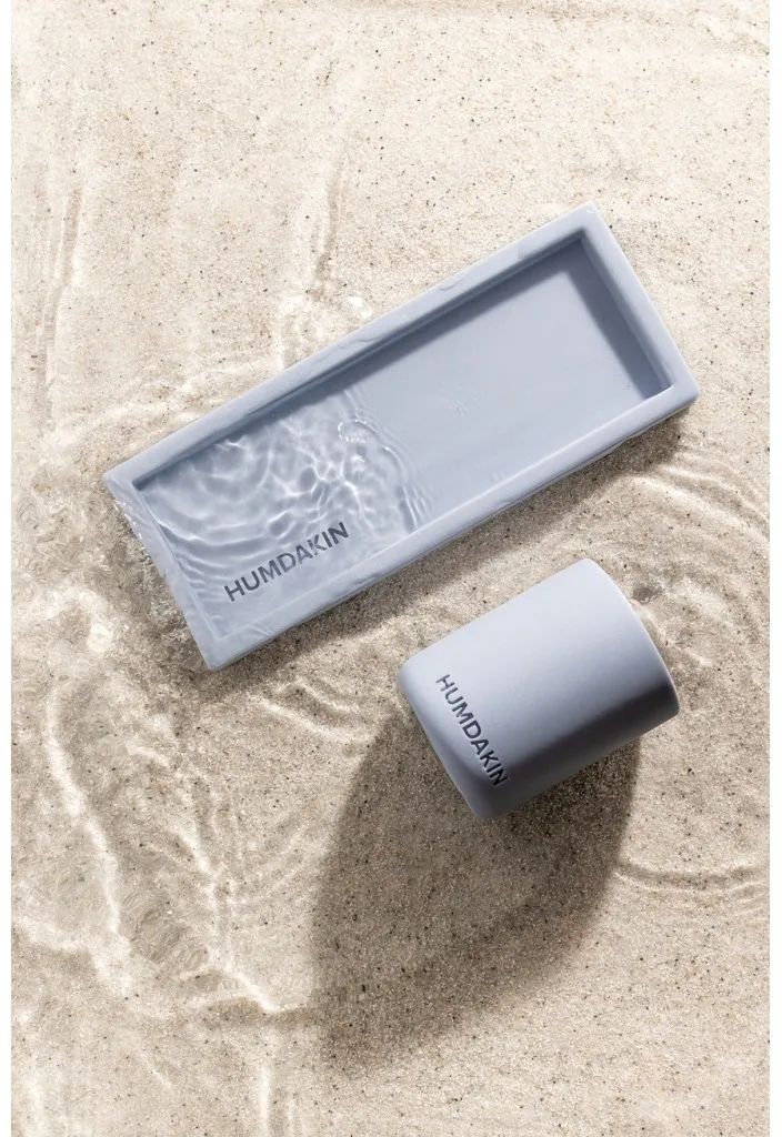 Humdakin tray light sandstone 10x25 cm, Blue glass Humdakin