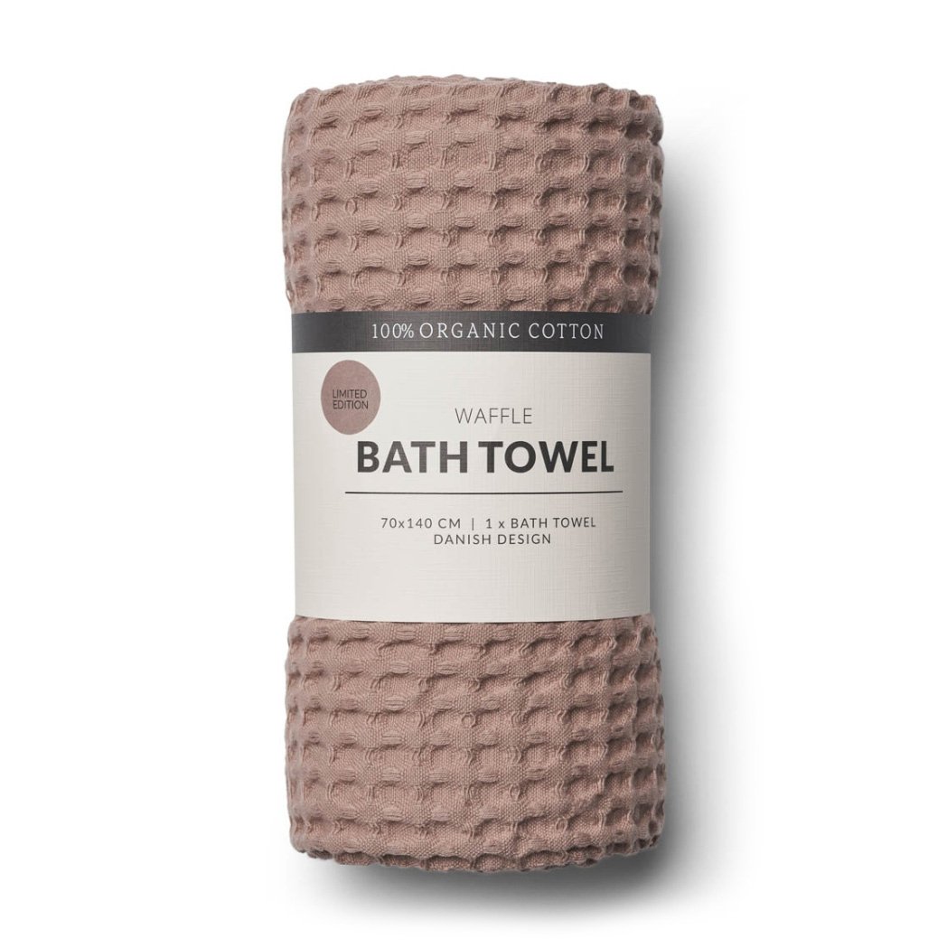Humdakin Waffle bath towel 70x135 cm Latte | Scandinavian Design | Hand towels | Beige