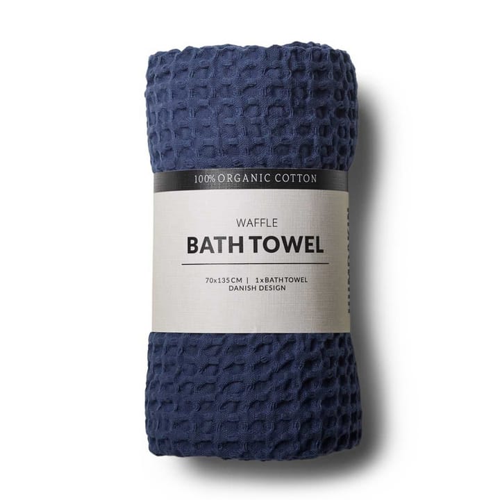 Humdakin Waffle bath towel 70x135 cm - Sea blue - Humdakin