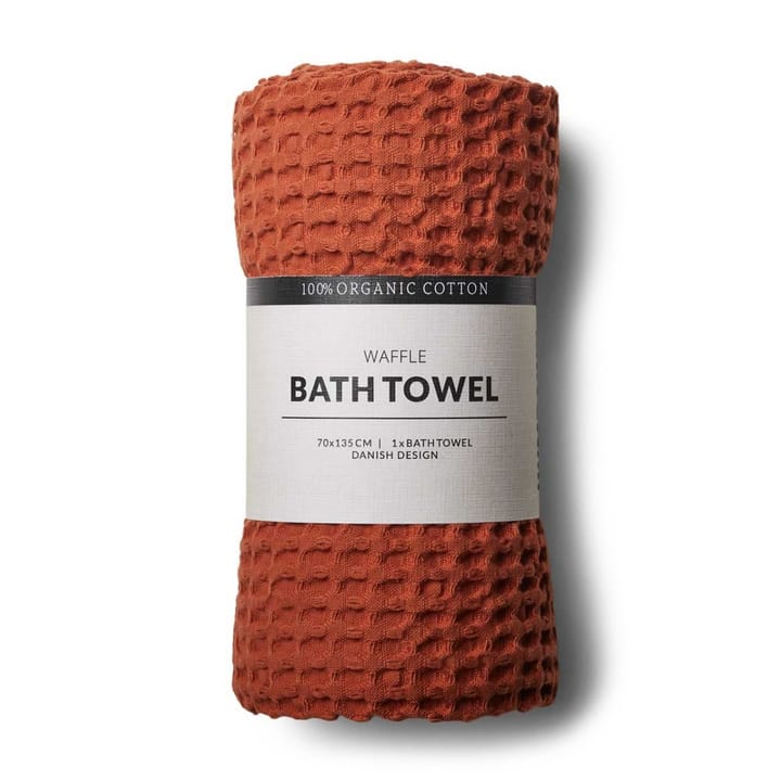 Humdakin Waffle bath towel 70x135 cm - Terracotta - Humdakin