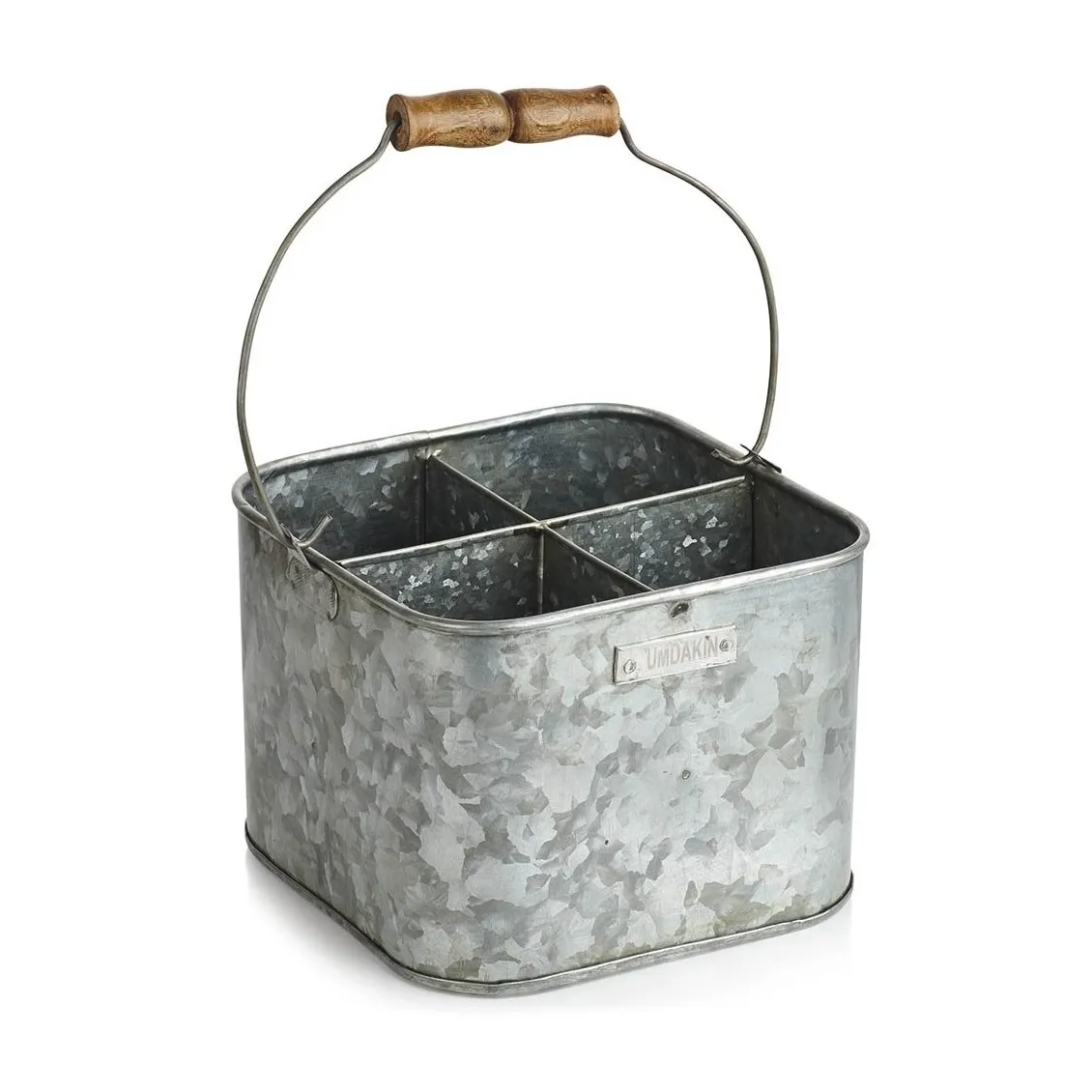 Humdakin zink bucket storage box 25x25 cm | Scandinavian Design | Storage baskets | Silver-coloured