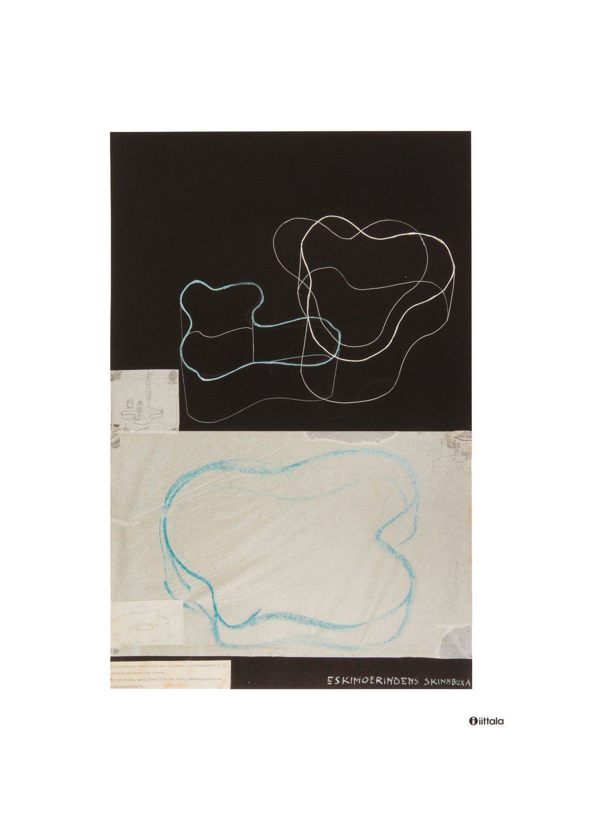 Iittala Aalto art Sketch black poster 50x70 cm | Scandinavian Design | Posters | Black