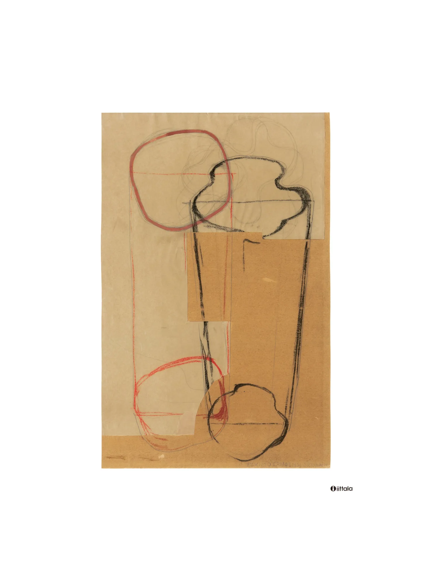 Aalto art Sketch brown poster from Iittala - NordicNest.com