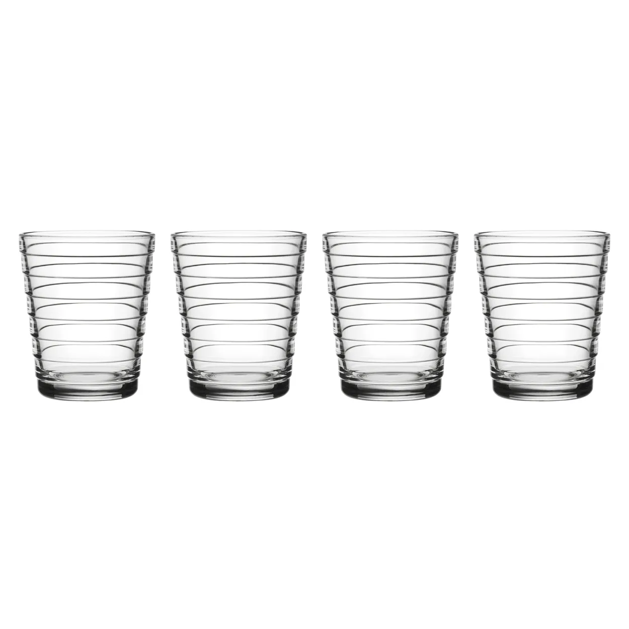 Iittala Aino Aalto water glass 4-pack 22 cl clear | Scandinavian Design | Drinking glasses & tumblers | Transparent