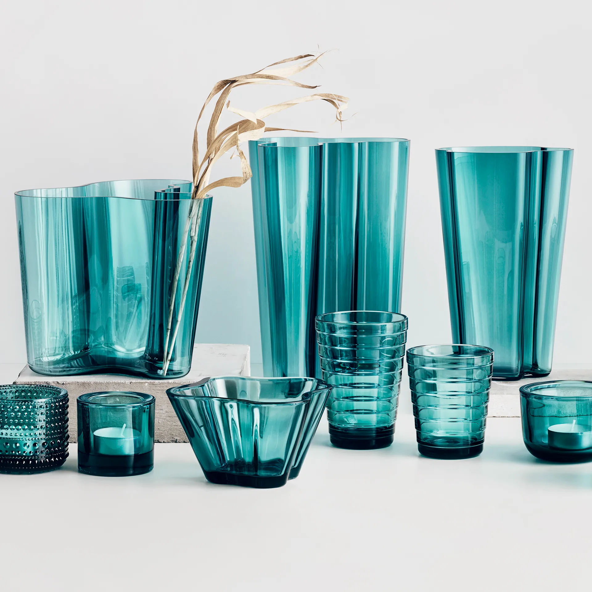 Alvar Aalto bowl 75 mm, ocean blue Iittala