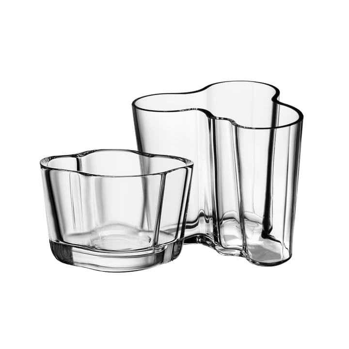Alvar Aalto vase and lantern - clear - Iittala