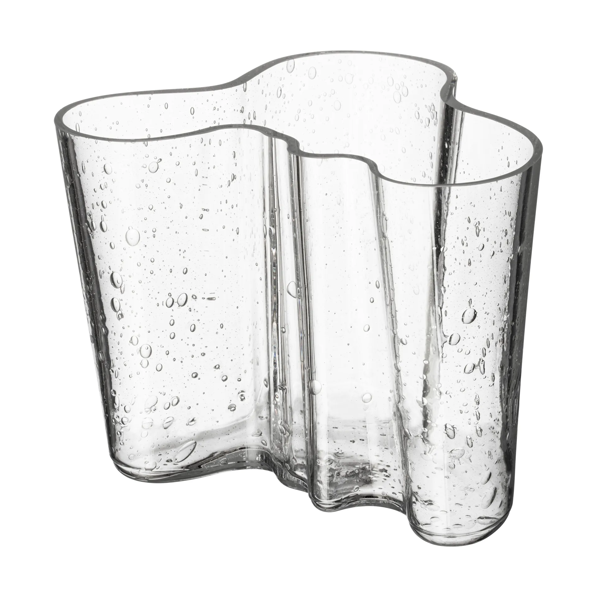 Alvar Aalto vase anniversary edition 120 mm, Bubble glass clear Iittala