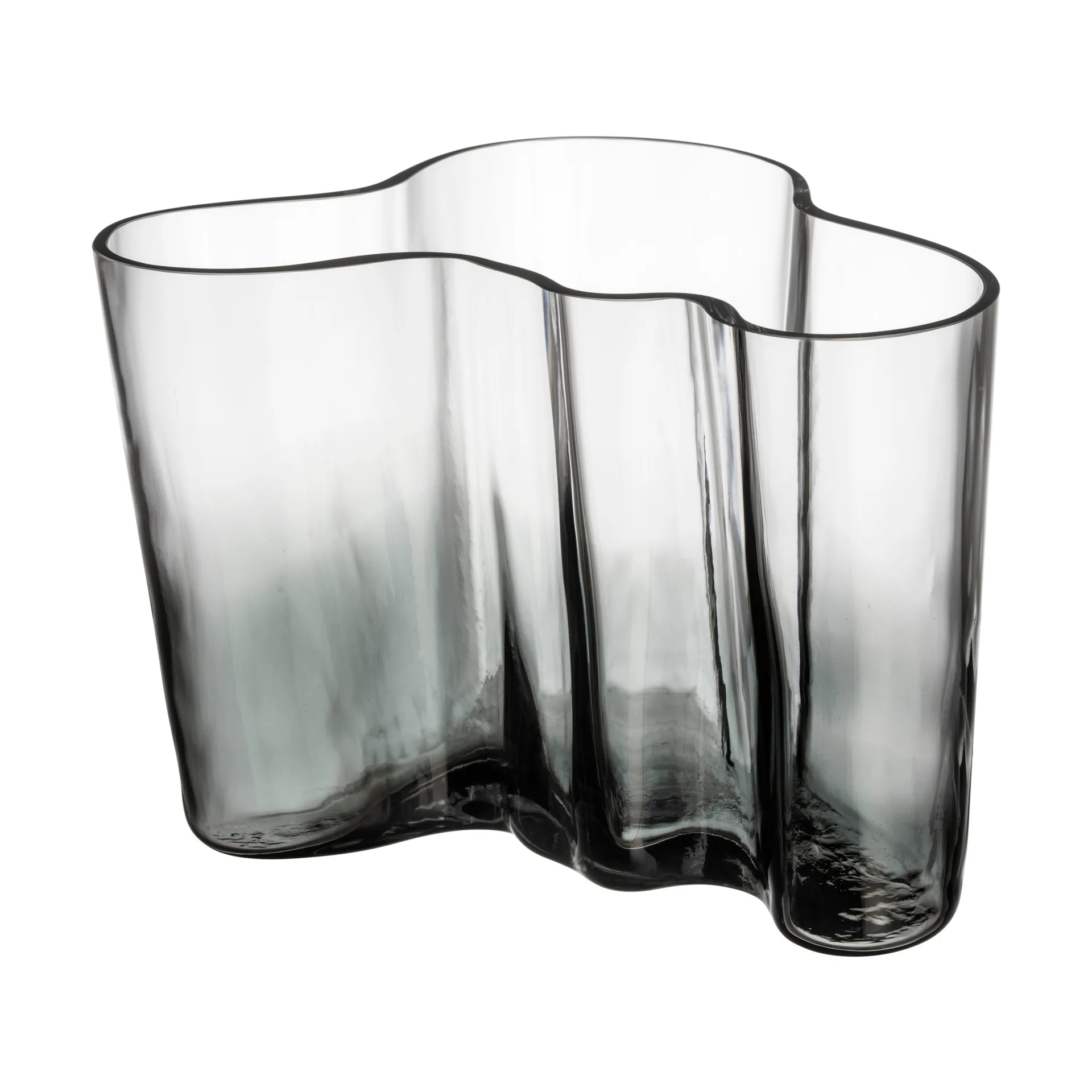 Alvar Aalto vase Limited Edition 140 mm, Clear-dark grey Iittala