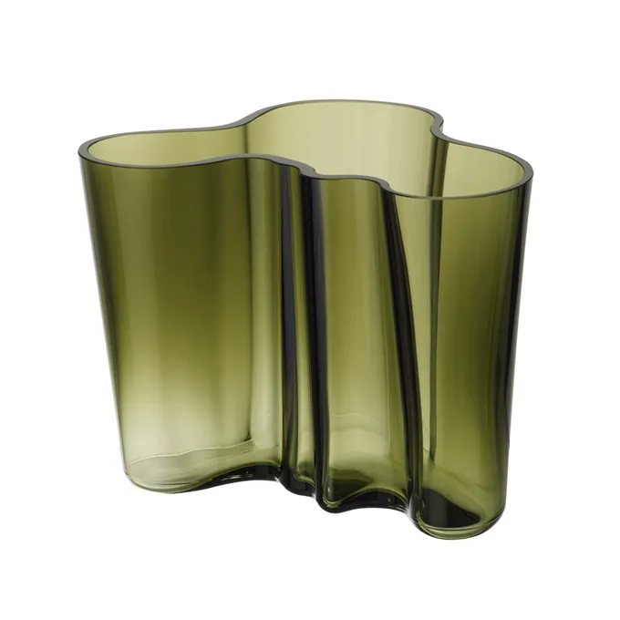 Alvar Aalto vase moss green from Iittala