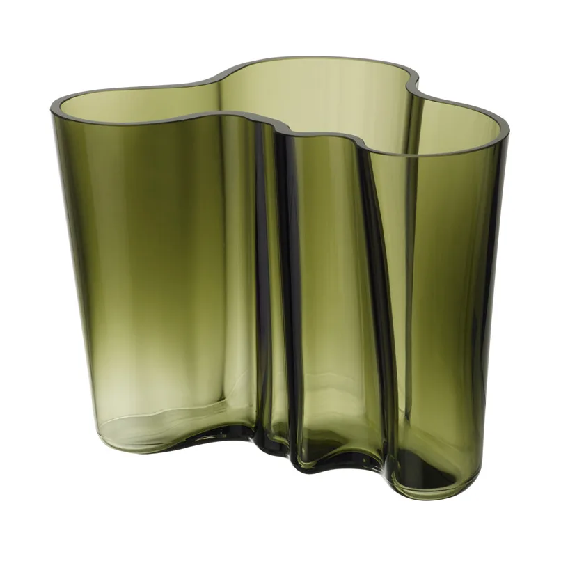  Aalto vase 95mm アップルグリーン Alvar Aalto vase moss green from Iittala - NordicNest.com