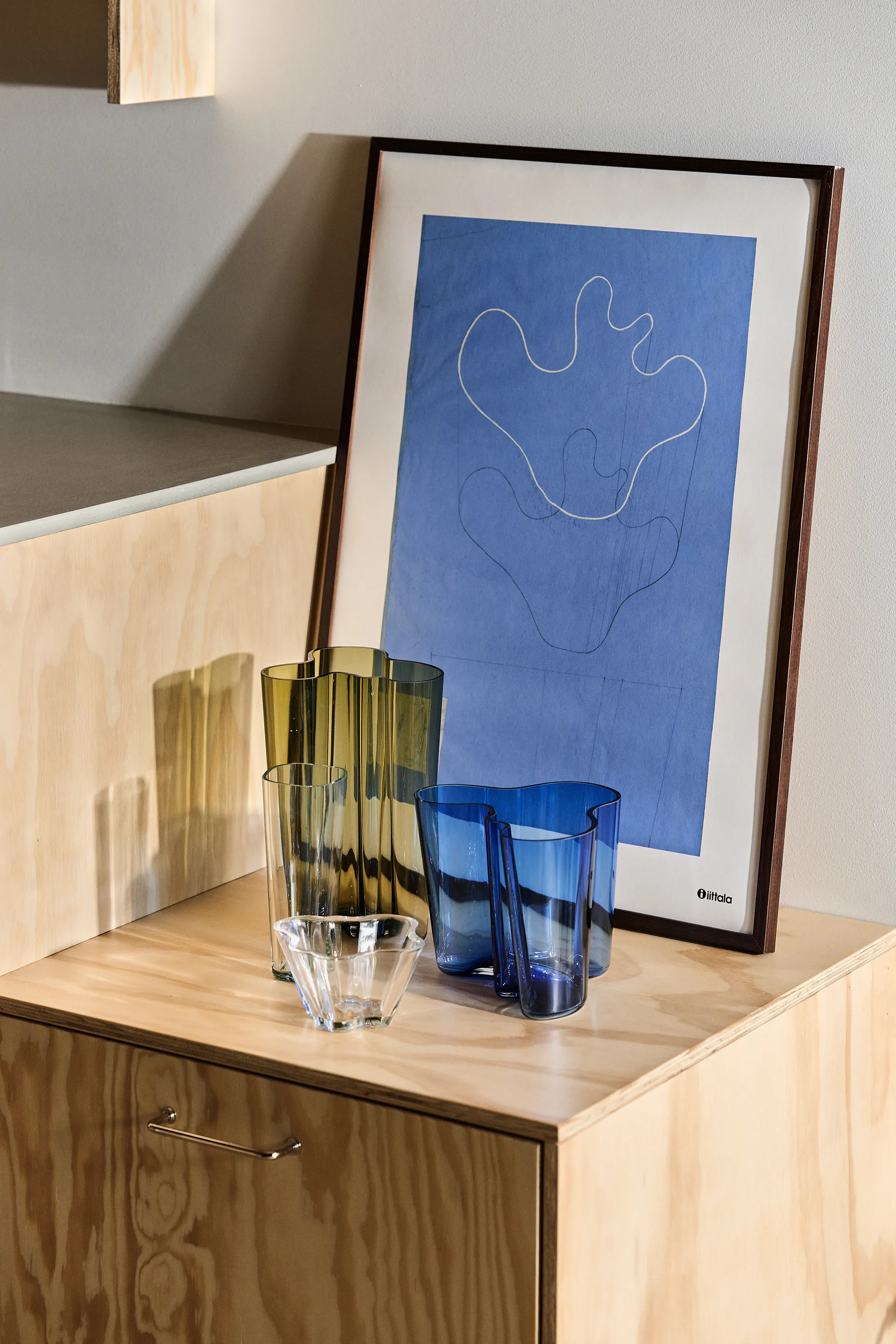 Alvar Aalto vase ultramarine blue, 160 mm Iittala