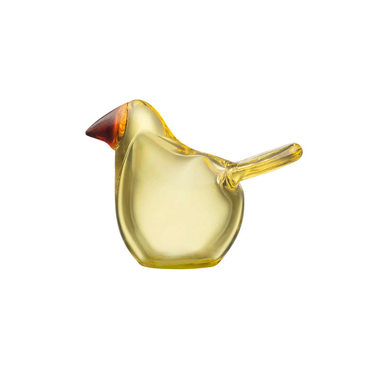 Iittala Birds by Toikka Robin lemon-copper | Scandinavian Design | Glass art | Yellow