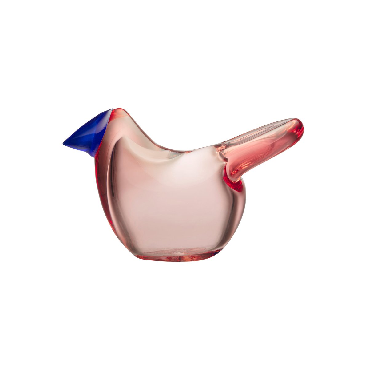 Iittala Birds by Toikka Robin salmon pink-blue | Scandinavian Design | Glass art | Pink