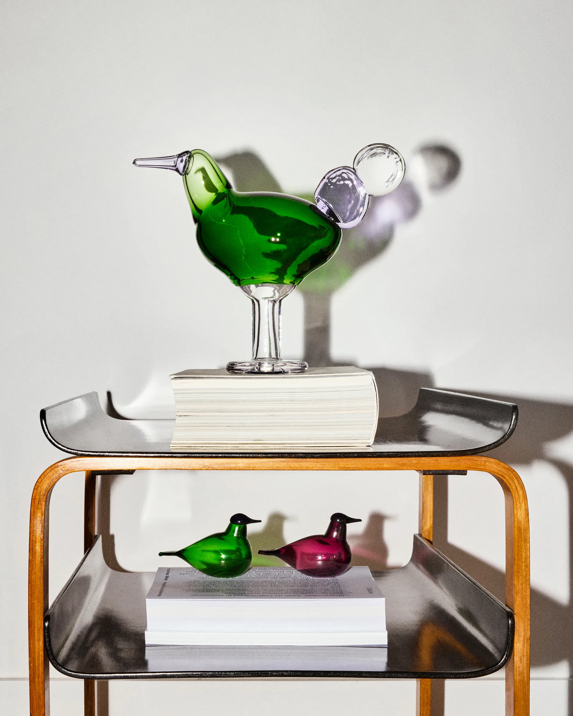 Chiffchaff glass bird, Purple, 13x8 cm Iittala