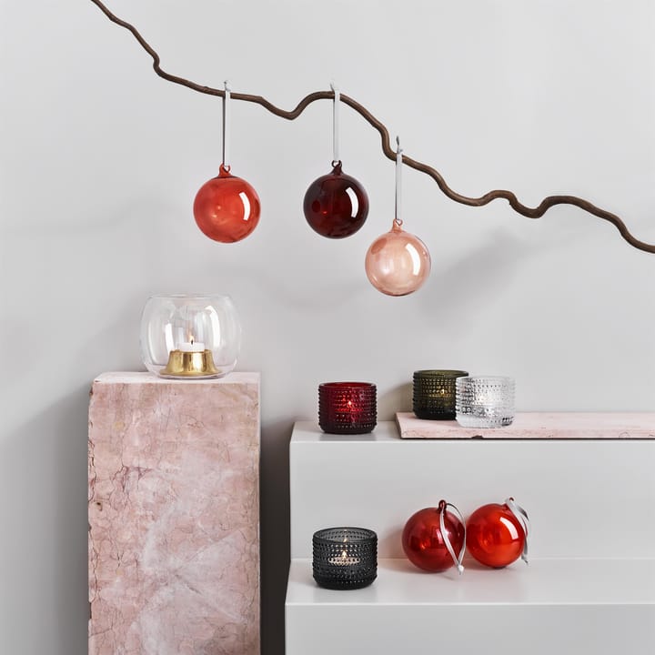 Iittala Christmas bauble glass 80 mm 5-pack, Red Iittala