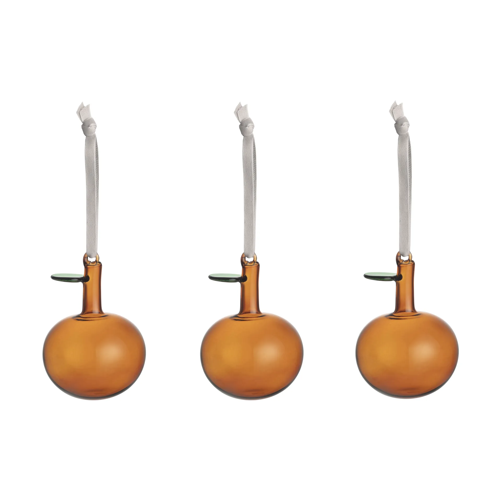 Iittala glass apple 3-pack, Brown Iittala