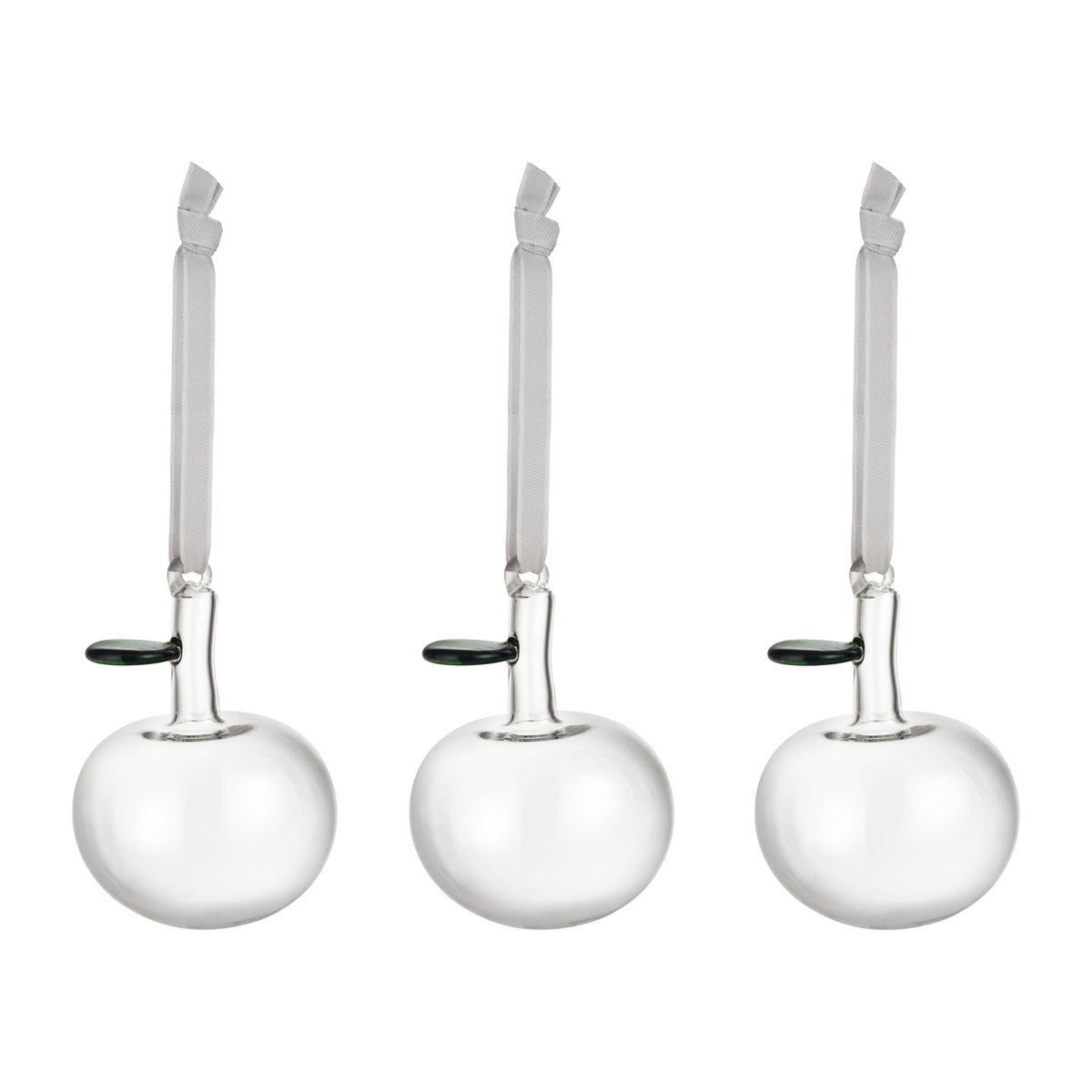 Iittala glass apple 3-pack Clear | Scandinavian Design | Decorative accessories | Transparent