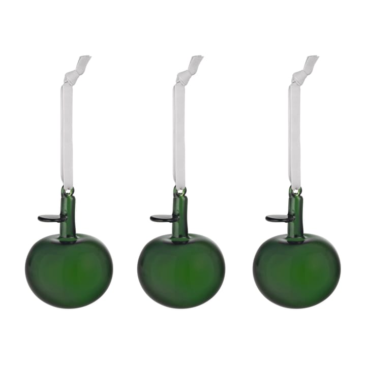 Iittala glass apple 3-pack, Green Iittala