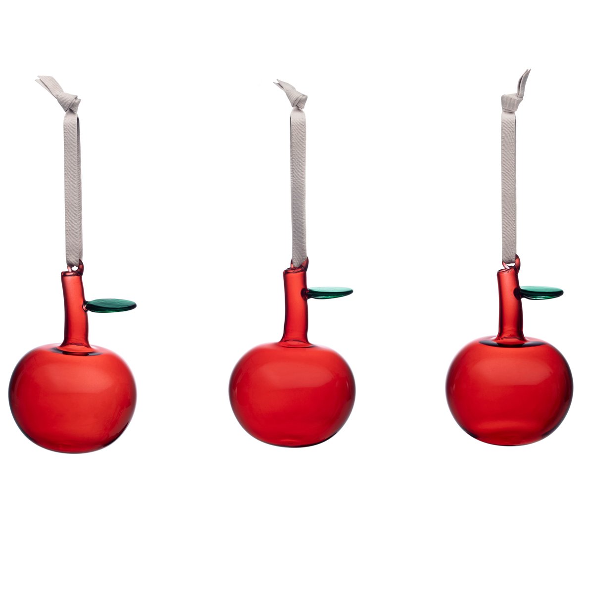 Iittala Iittala glass apple 3-pack red | Scandinavian Design | Decorative accessories | Red