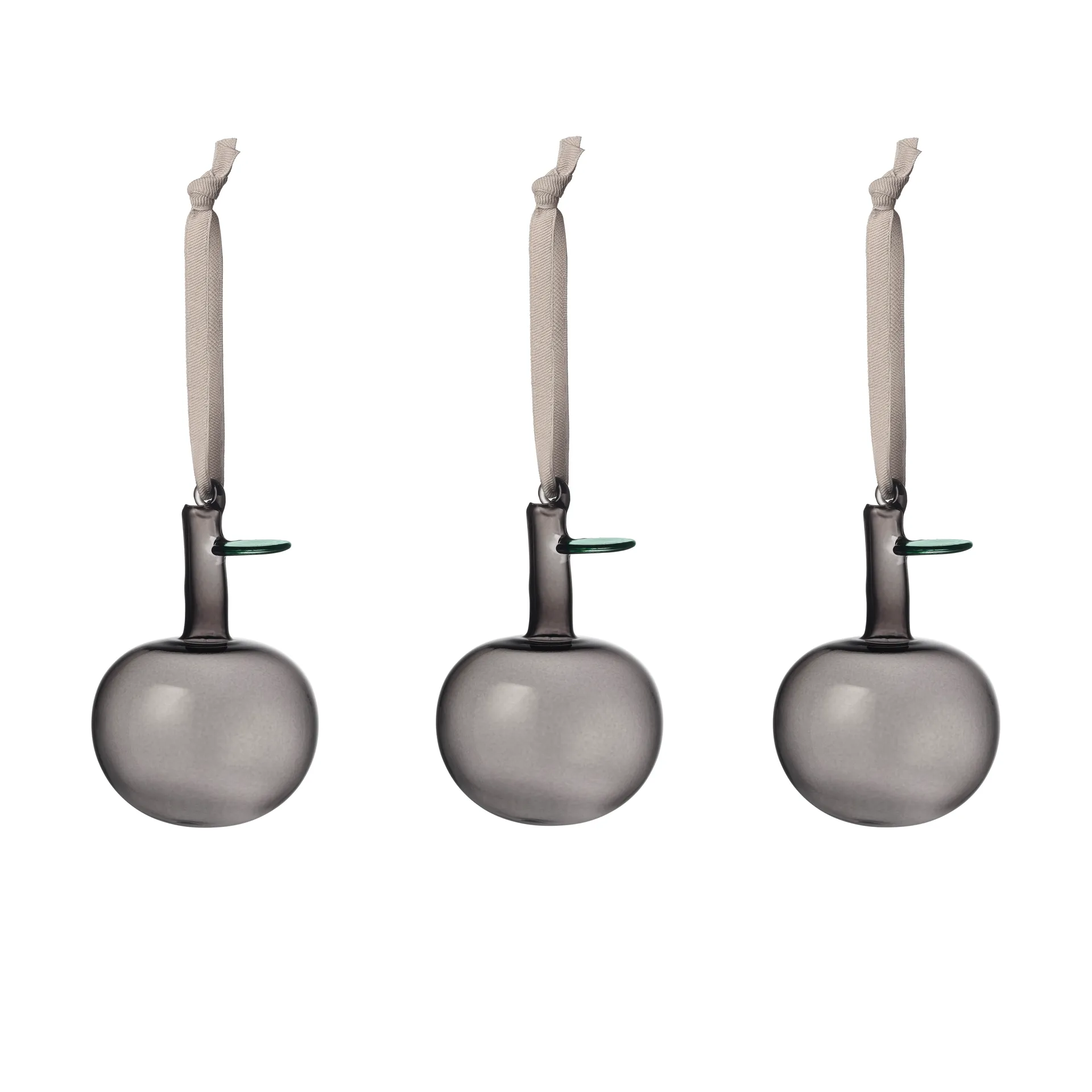 Iittala glass apple Ø6 cm 3-pack, Gray Iittala