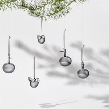 Iittala glass apple Ø6 cm 3-pack - Gray - Iittala