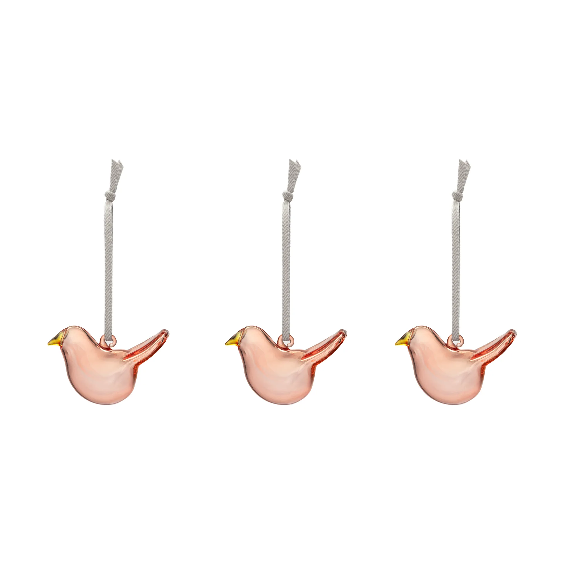 Iittala glass bird 3-pack, Pink Iittala