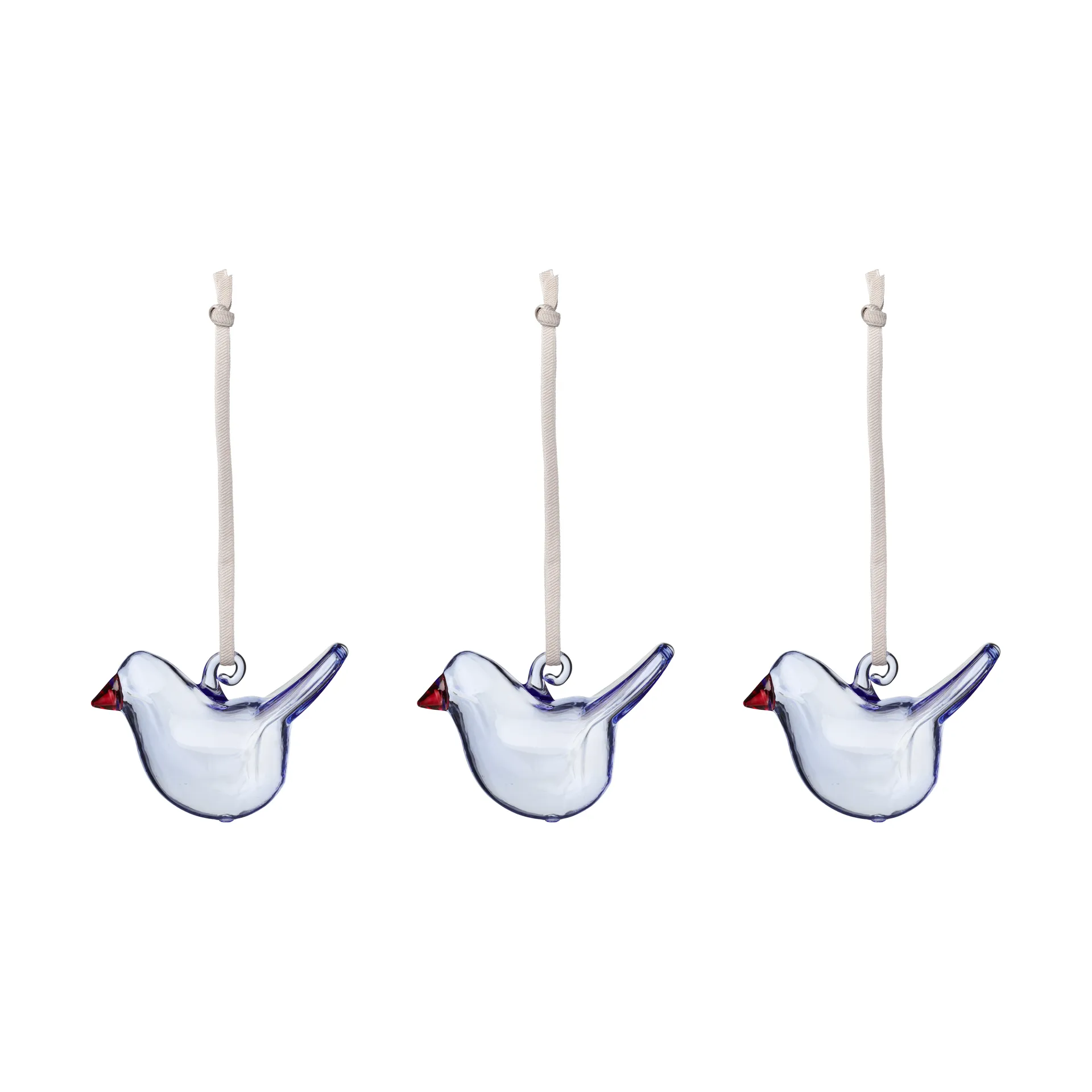 Iittala glass bird, Bright blue, mini, 3-pack Iittala