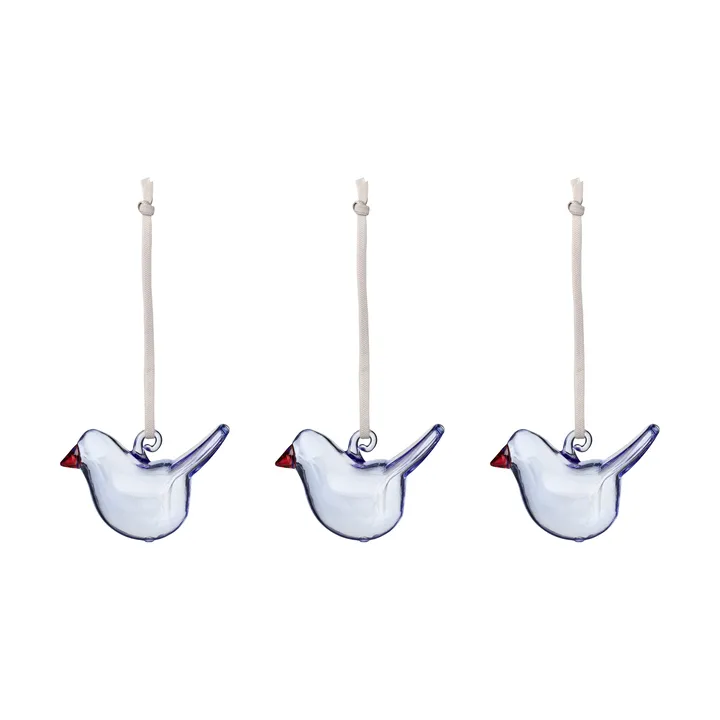 Iittala glass bird - Bright blue, mini, 3-pack - Iittala