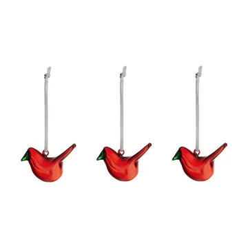 Iittala glass bird - Red, 3-pack - Iittala