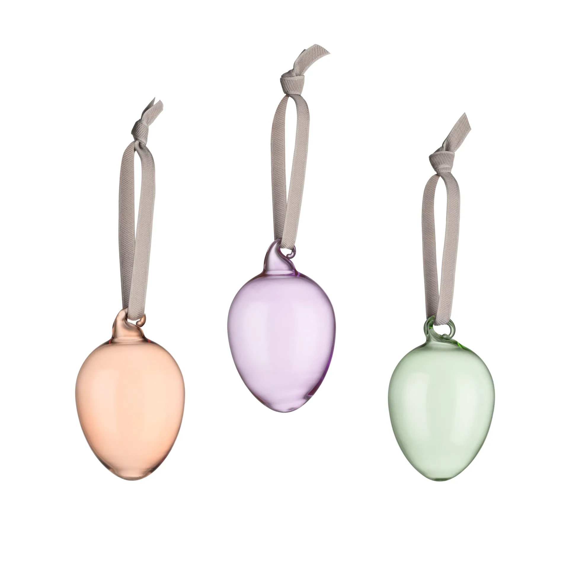 Iittala glass egg 60 mm 3-pack, Brown-purple-green Iittala