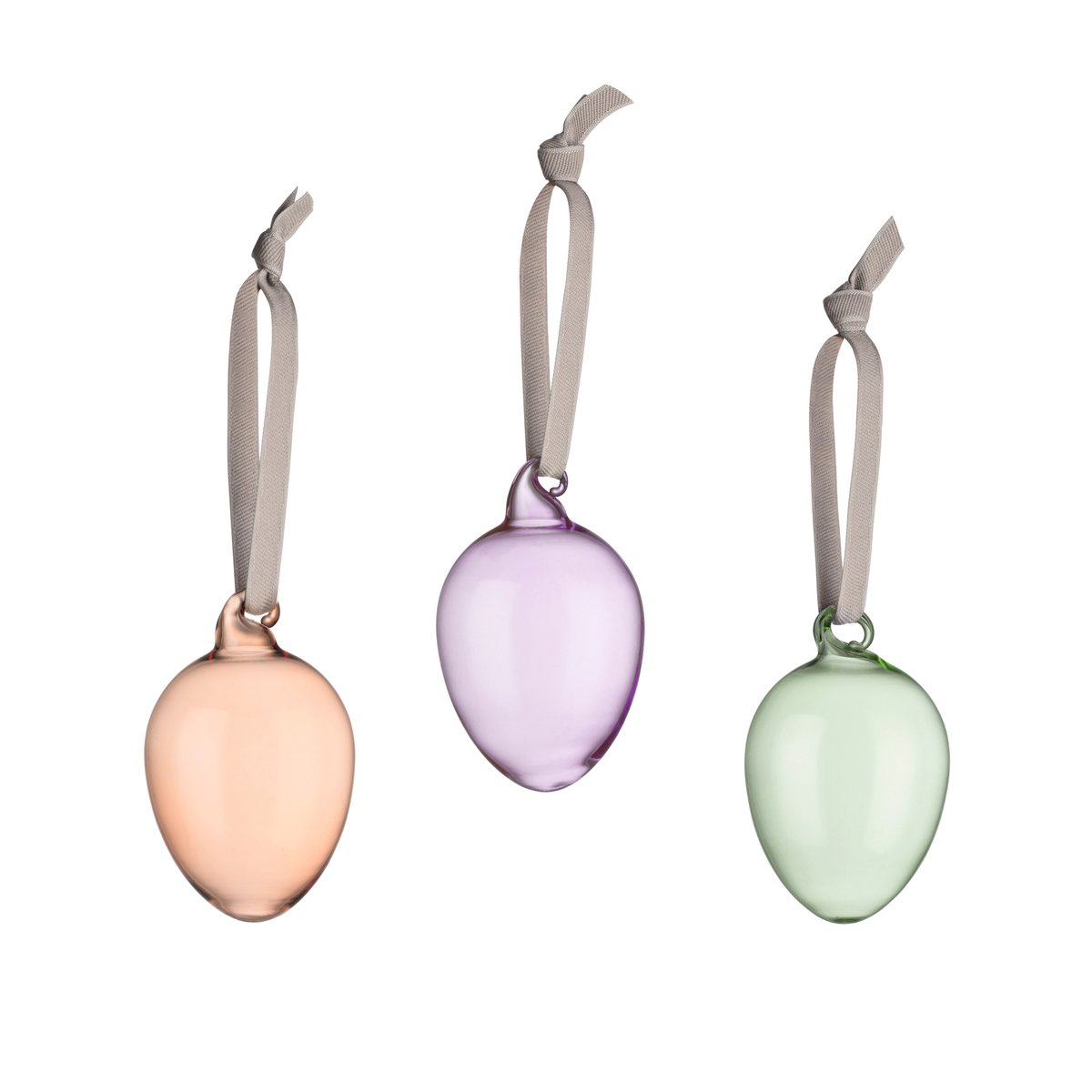 Iittala glass egg 60 mm 3-pack Brown-purple-green | Scandinavian Design | Brown