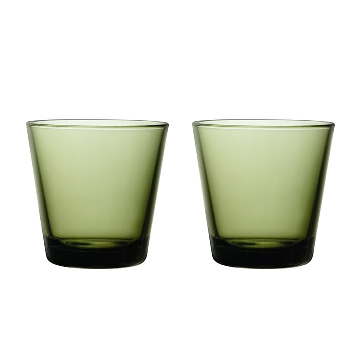 Kartio tumbler 21 cl 2-pack - moss green - Iittala