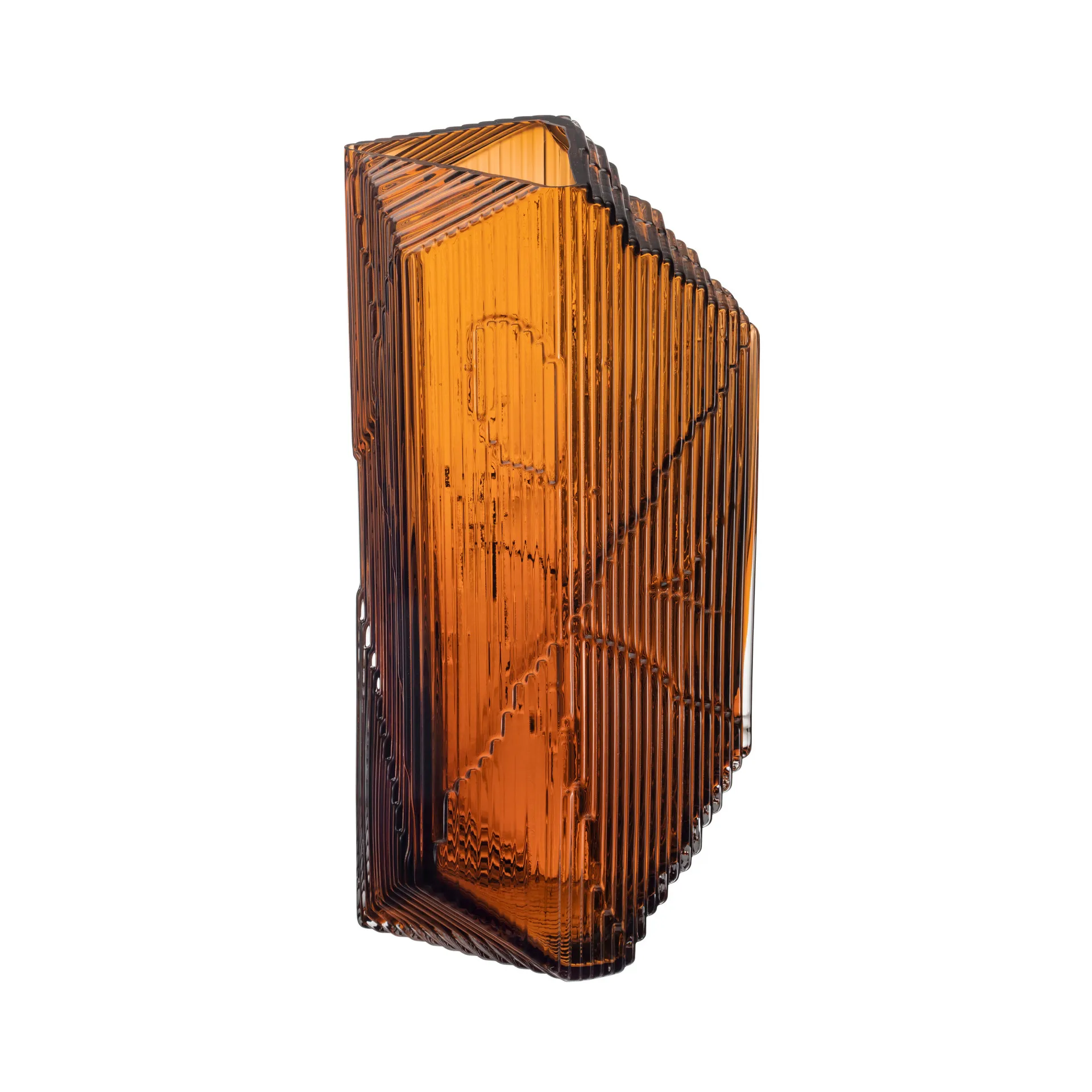 Kartta glass sculpture 33 cm, copper Iittala