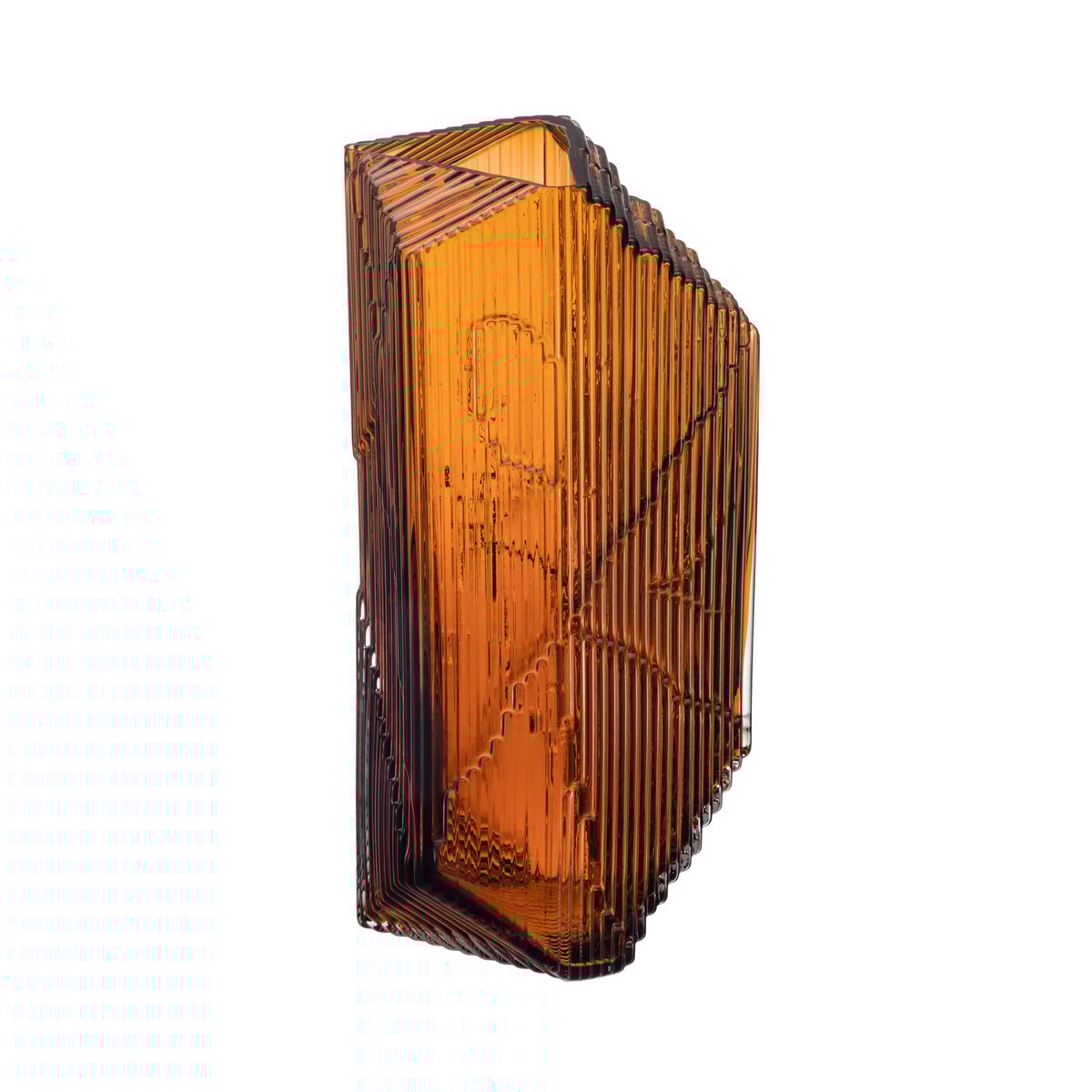 Iittala Kartta glass sculpture 33 cm copper | Scandinavian Design | Glass art | Orange
