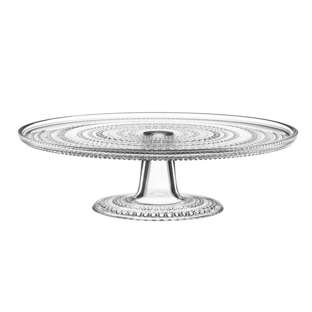 Iittala Kastehelmi cake plate large, 31.5 cm | Scandinavian Design | Serving platters & dishes | Transparent