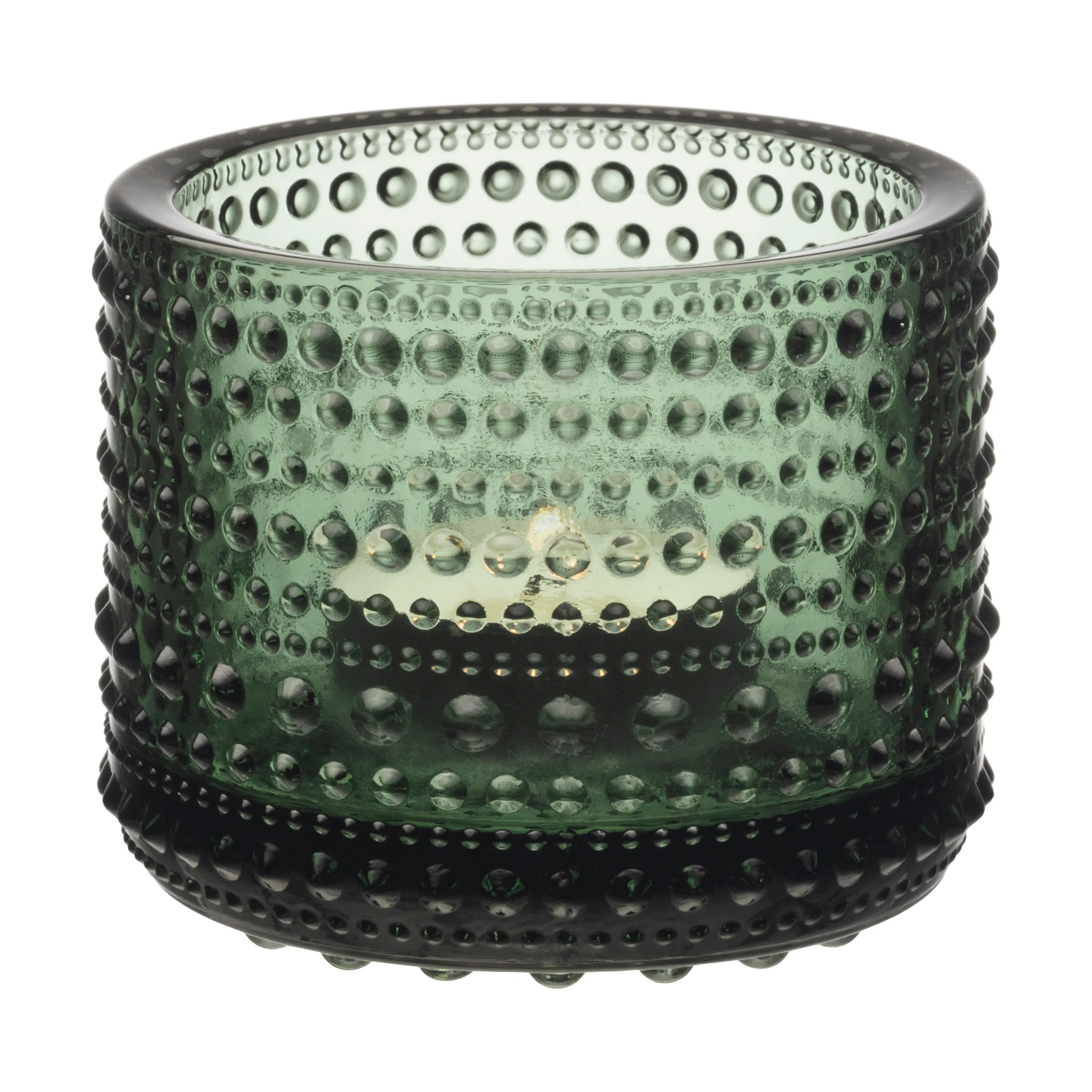 Iittala Kastehelmi - Portacandela in vetro, 64 mm, colore: Marrone