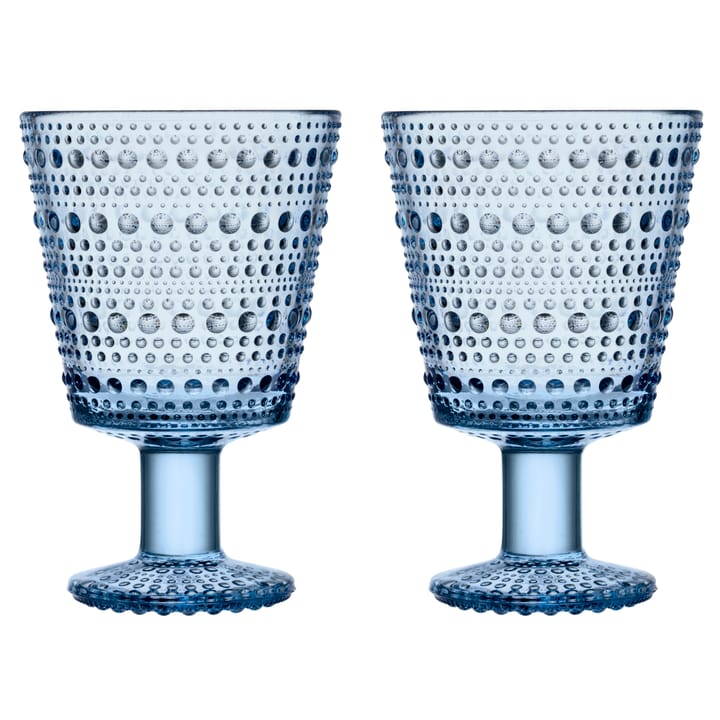 Kastehelmi drinking glass with stem 26 cl 2-pack - Aqua - Iittala