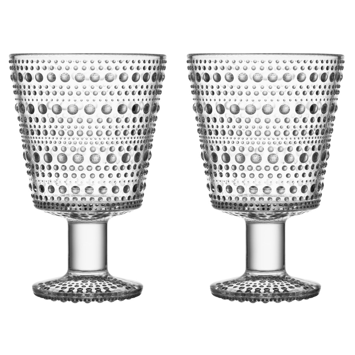 Iittala Kastehelmi drinking glass with stem 26 cl 2-pack Clear