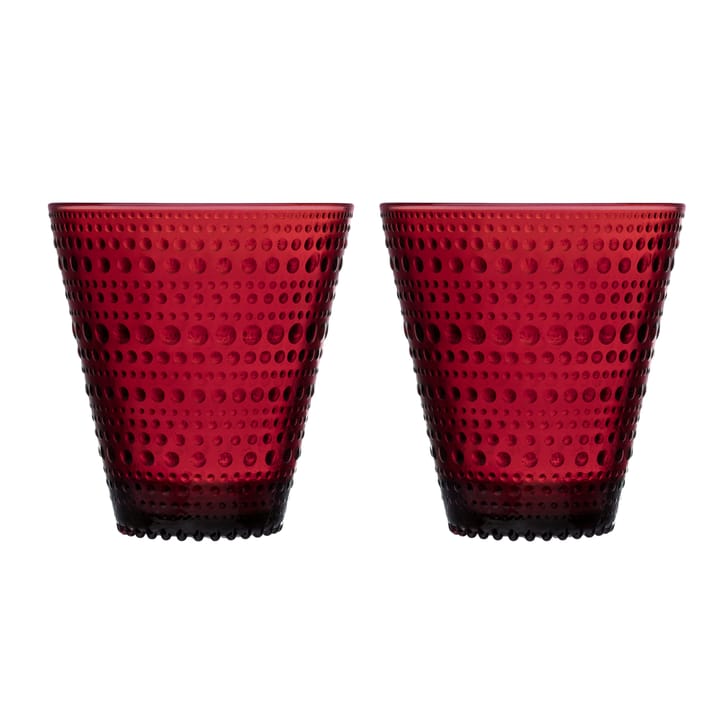 Kastehelmi glass 3 cl 2-pack - cranberry (red) - Iittala