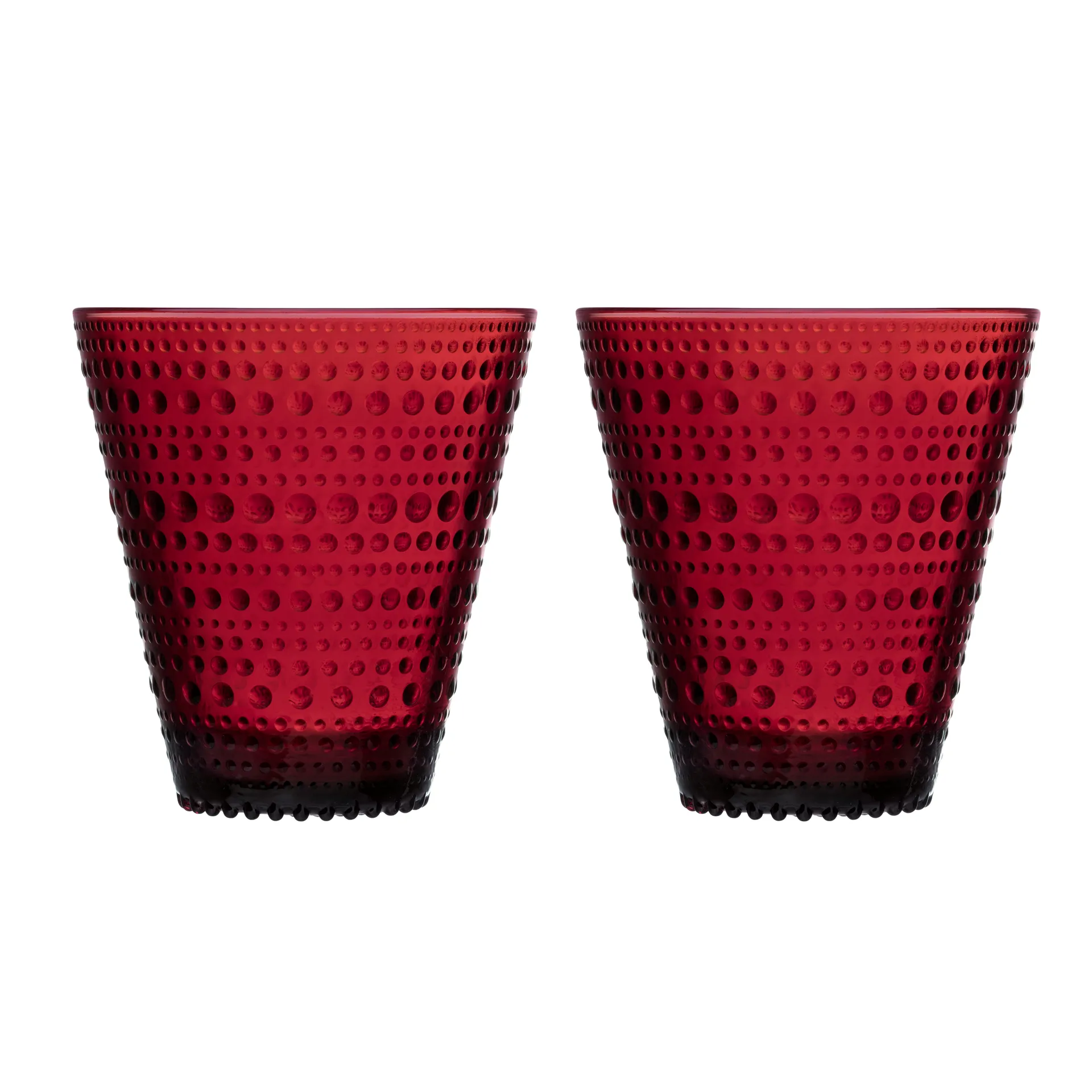 Kastehelmi glass 30 cl 2-pack, cranberry (red) Iittala