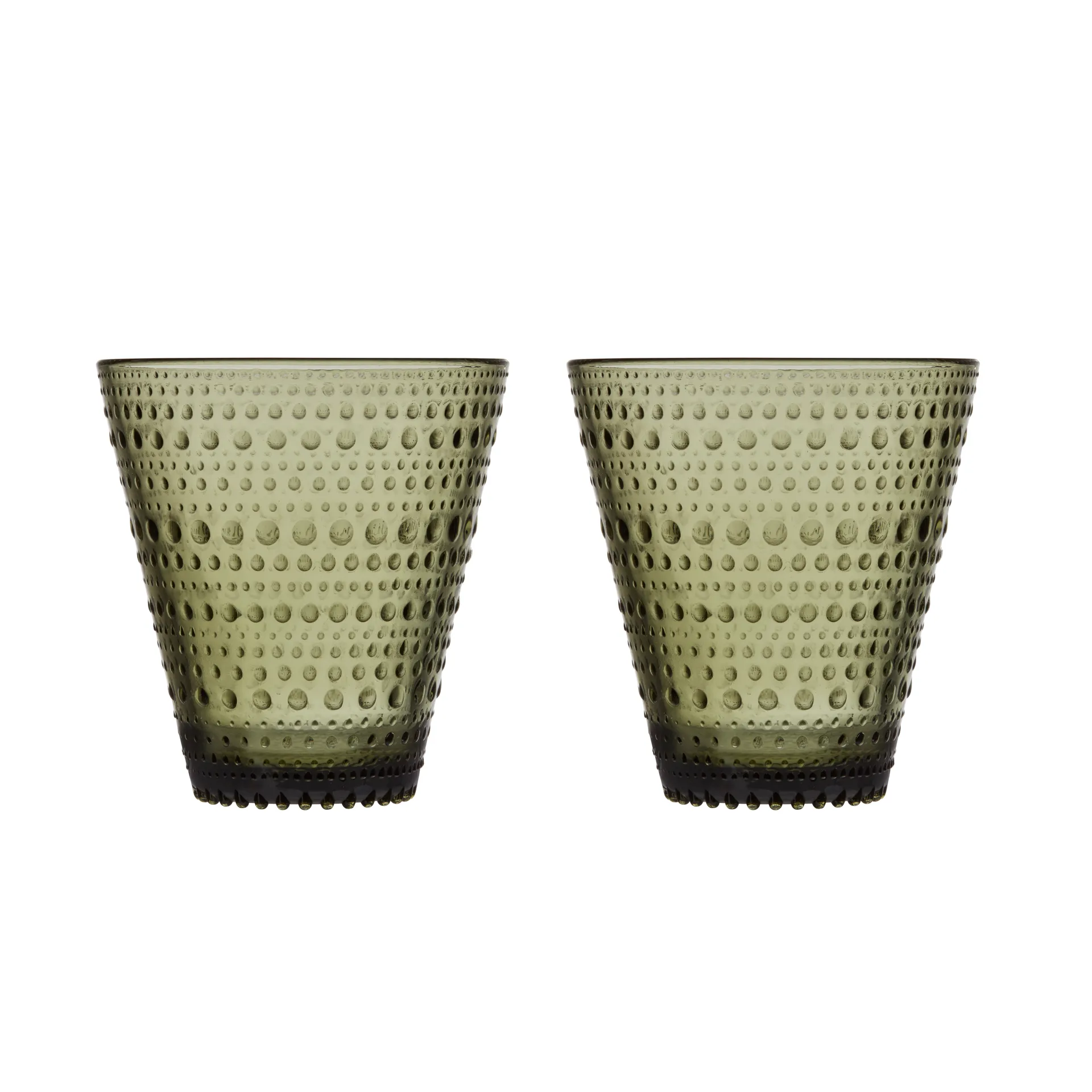 Kastehelmi glass 30 cl 2-pack, moss green Iittala
