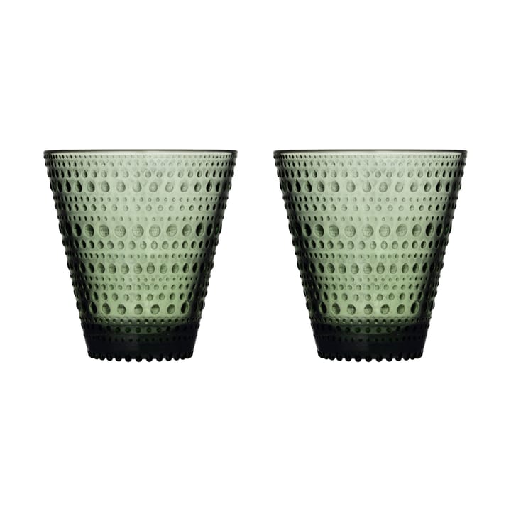 Kastehelmi glass 30 cl 2-pack - Pine green - Iittala