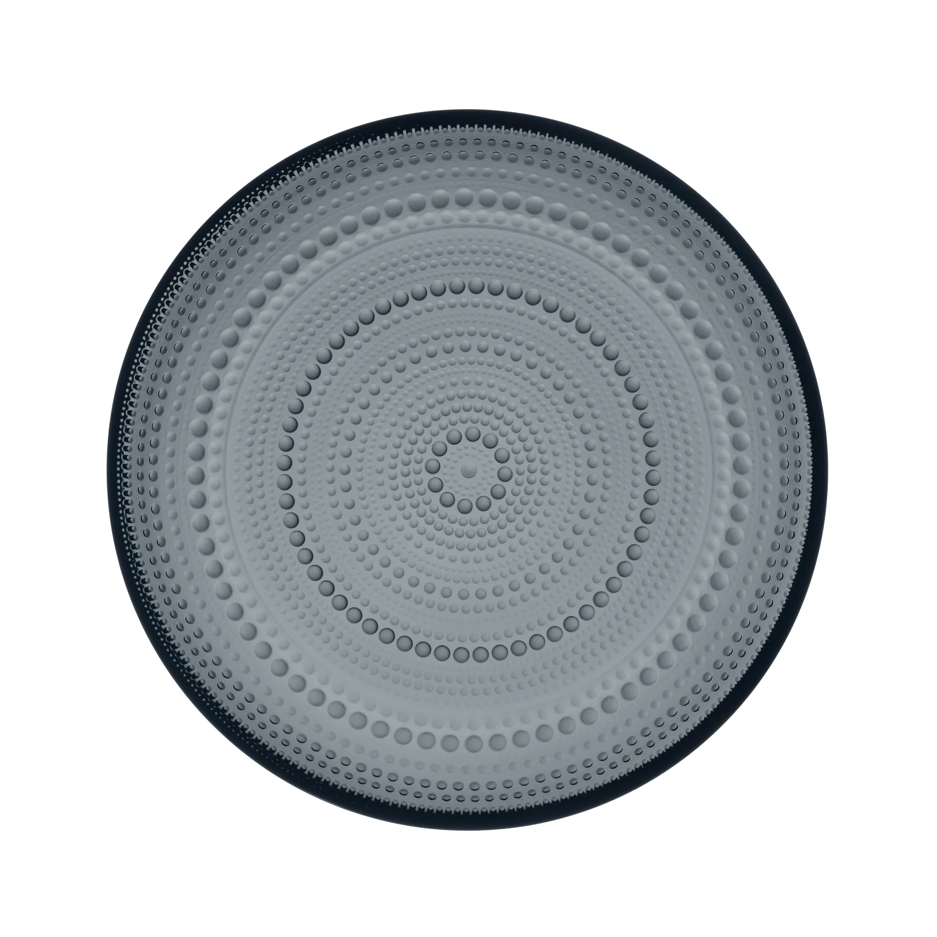Kastehelmi plate small Ø24.8 cm, dark grey Iittala