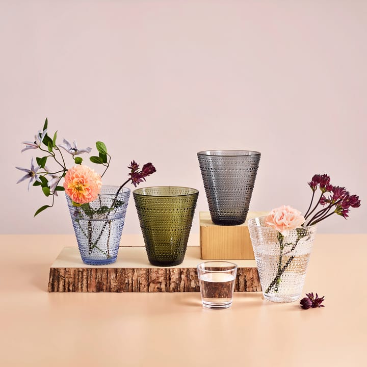 Kastehelmi vase, moss green Iittala