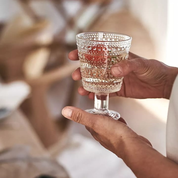 Kastehelmi water glass on base 26 cl 4-pack - clear - Iittala